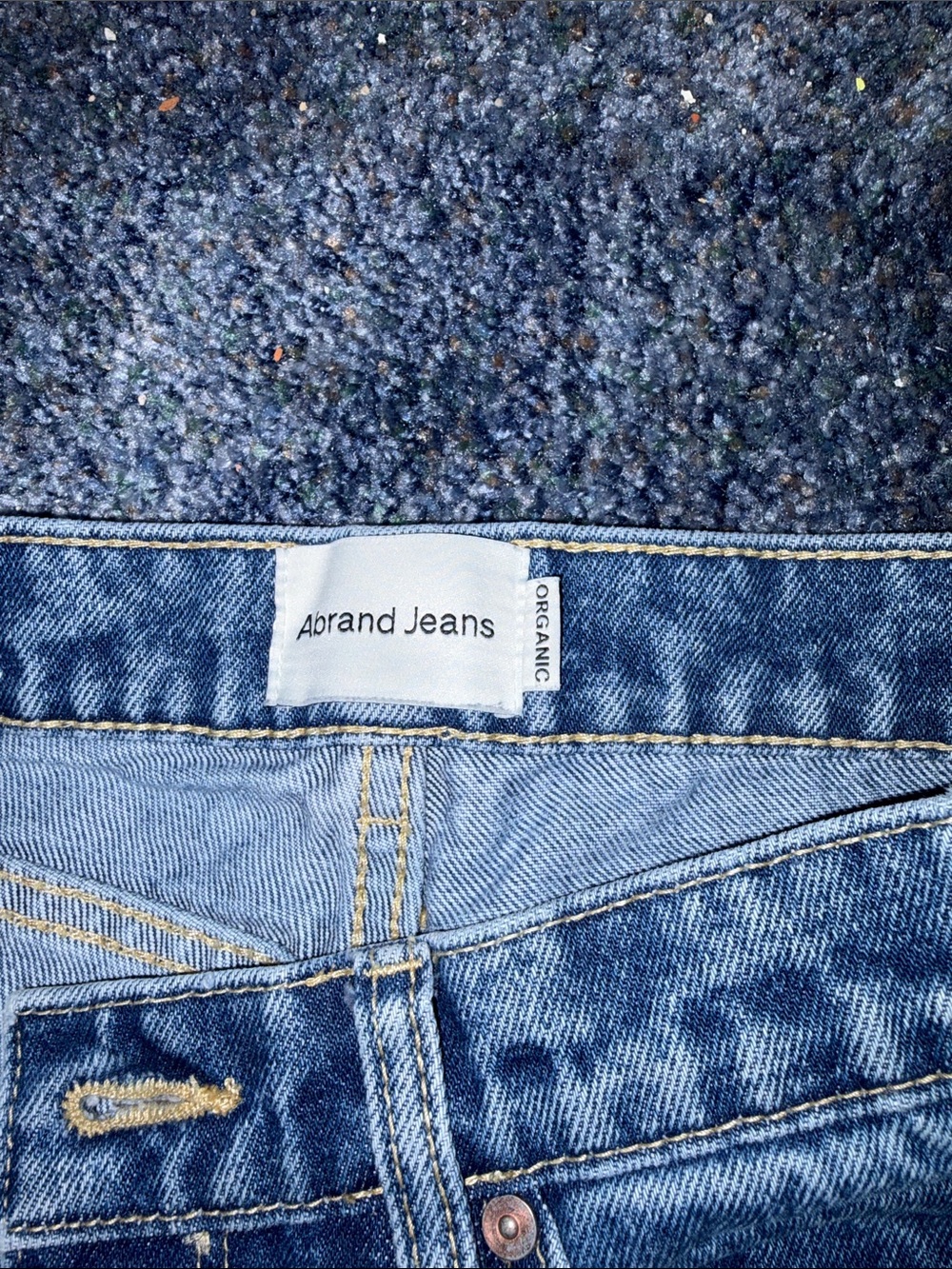 Low-Rise Wide Leg Women’s Jeans - Blue - Picture 3 of 4